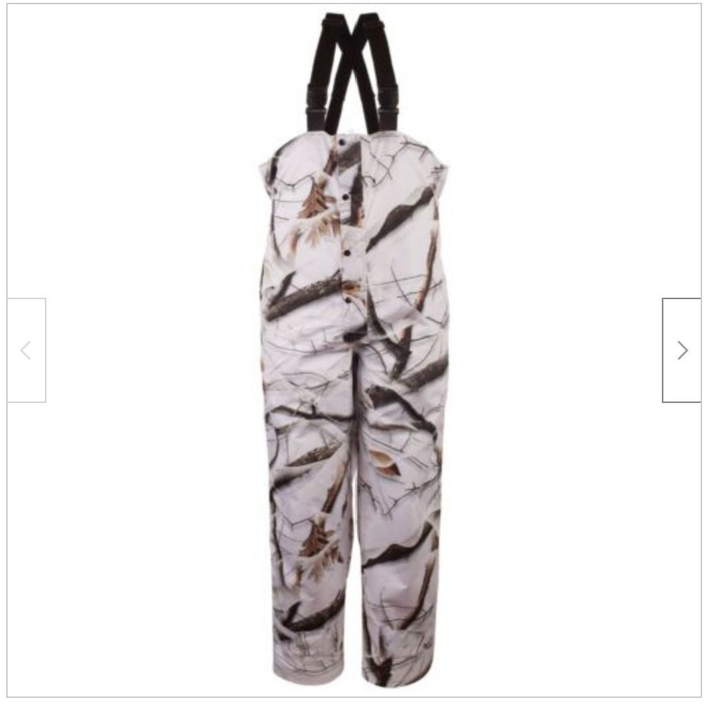 Lightweight Waterproof Snow Camo Hunting Bib Overalls- All Sizes